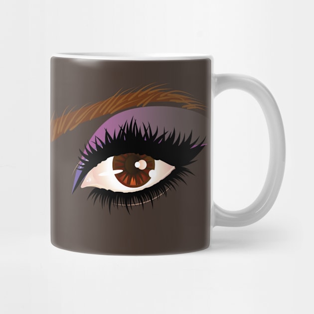 Brown fem Eyes with make up by AnnArtshock